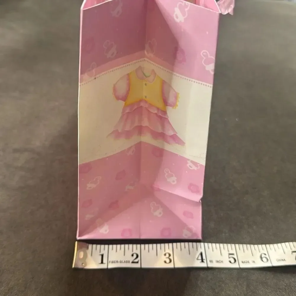 Baby Shower Gift Bags 12 Pack Ribbon Handles 3 Designs Yellow Pink Green NEW